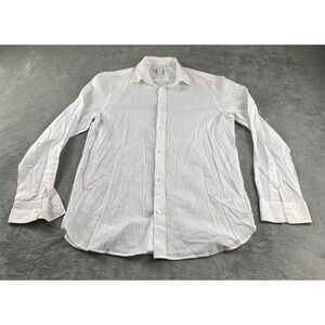 Calvin Klein Mens White Button Down Long Sleeve Shirt M/M Medium